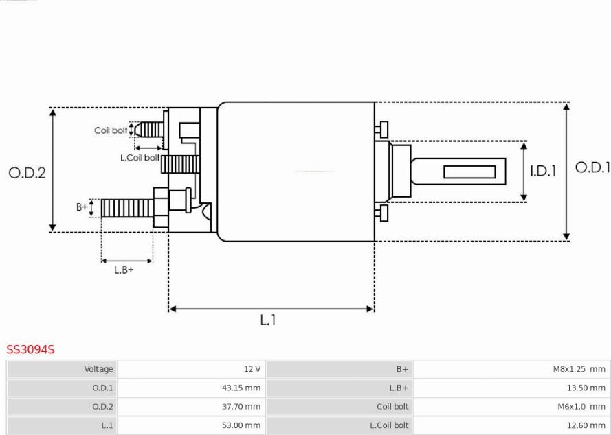 AS-PL SS3094S - Solenoid, electromotor aaoparts.ro