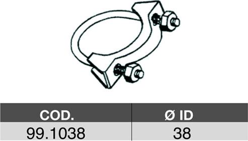 ASSO 99.1038 - Conector teava, sistem de esapament aaoparts.ro