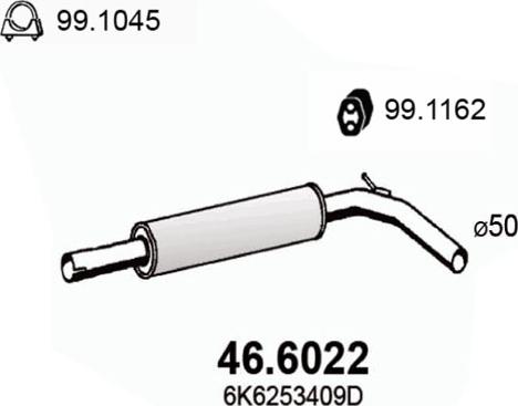 ASSO 46.6022 - Toba esapamet intermediara aaoparts.ro
