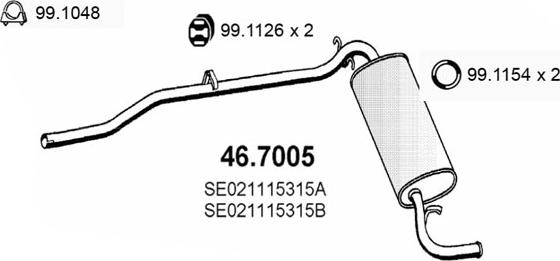 ASSO 46.7005 - Toba esapament finala aaoparts.ro