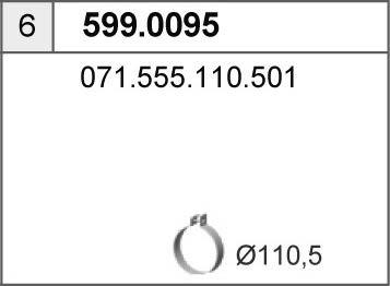 ASSO 599.0095 - Set montare, toba esapament aaoparts.ro