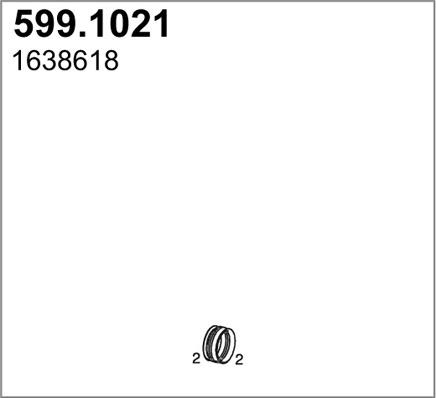 ASSO 599.1021 - Set montare, toba esapament aaoparts.ro