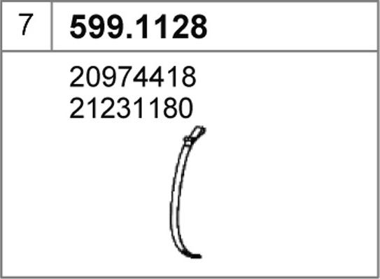 ASSO 599.1128 - Set montare, toba esapament aaoparts.ro