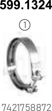 ASSO 599.1324 - Conector teava, sistem de esapament aaoparts.ro