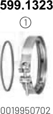 ASSO 599.1323 - Conector teava, sistem de esapament aaoparts.ro