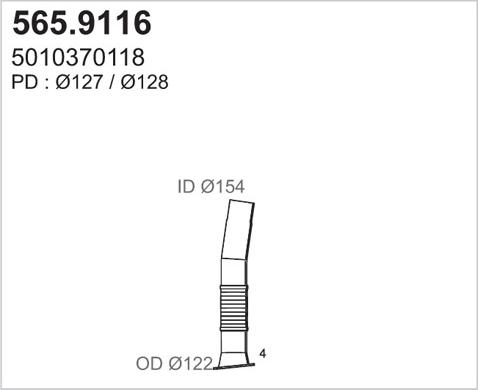 ASSO 565.9116 - Racord evacuare aaoparts.ro