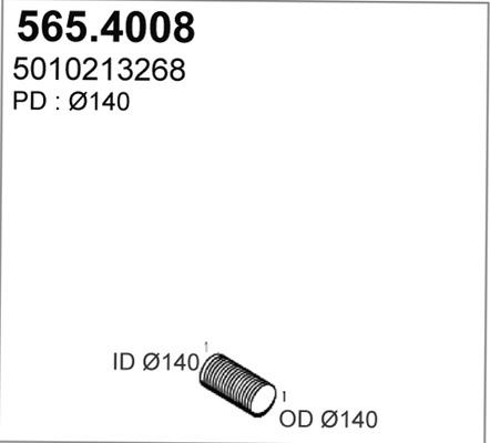 ASSO 565.4008 - Teava flexibila, esapament aaoparts.ro