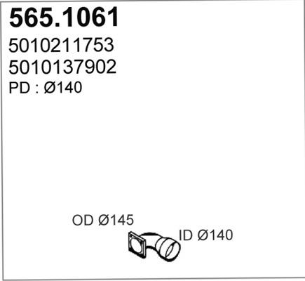 ASSO 565.1061 - Racord evacuare aaoparts.ro