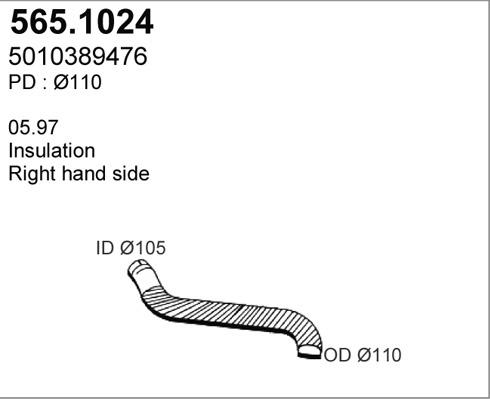 ASSO 565.1024 - Racord evacuare aaoparts.ro
