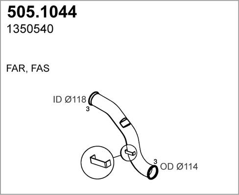 ASSO 505.1044 - Racord evacuare aaoparts.ro