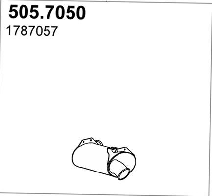 ASSO 505.7050 - Amortizor zgomot mijloc / spate aaoparts.ro
