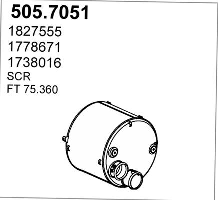 ASSO 505.7051 - Amortizor zgomot mijloc / spate aaoparts.ro