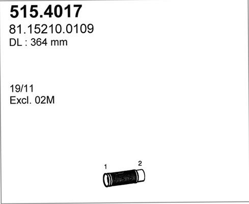 ASSO 515.4017 - Teava flexibila, esapament aaoparts.ro