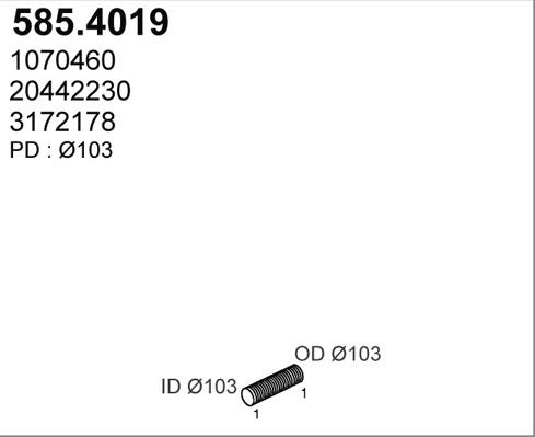 ASSO 585.4019 - Teava flexibila, esapament aaoparts.ro
