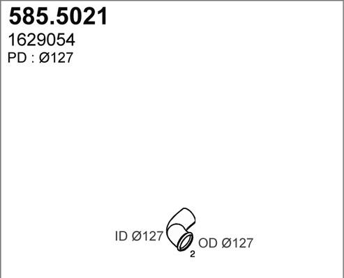 ASSO 585.5021 - Racord evacuare aaoparts.ro