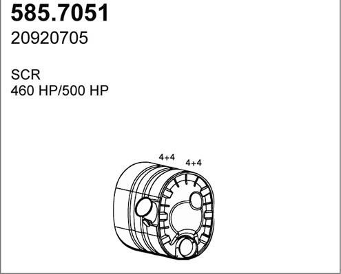 ASSO 585.7051 - Amortizor zgomot mijloc / spate aaoparts.ro