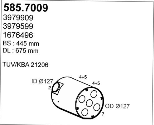 ASSO 585.7009 - Amortizor zgomot mijloc / spate aaoparts.ro