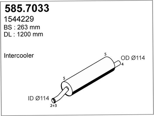 ASSO 585.7033 - Amortizor zgomot mijloc / spate aaoparts.ro