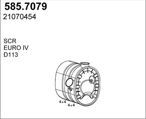 ASSO 585.7079 - Amortizor zgomot mijloc / spate aaoparts.ro