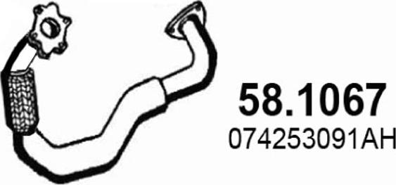 ASSO 58.1067 - Racord evacuare aaoparts.ro