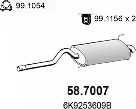 ASSO 58.7007 - Toba esapament finala aaoparts.ro