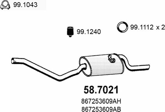 ASSO 58.7021 - Toba esapament finala aaoparts.ro