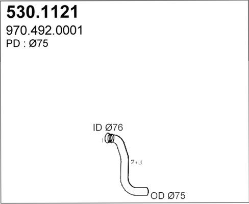 ASSO 530.1121 - Racord evacuare aaoparts.ro