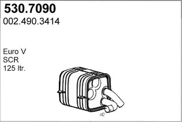 ASSO 530.7090 - Amortizor zgomot mijloc / spate aaoparts.ro