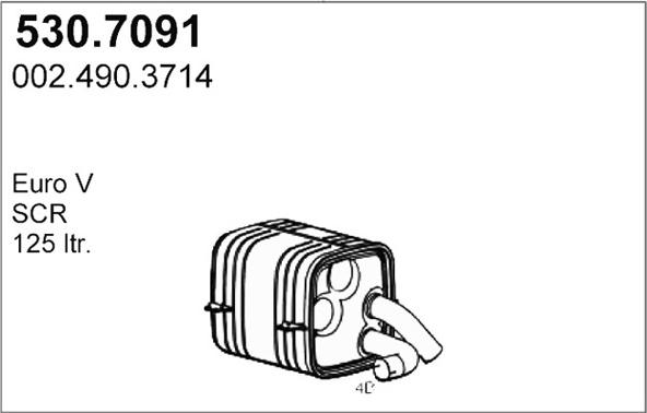 ASSO 530.7091 - Amortizor zgomot mijloc / spate aaoparts.ro