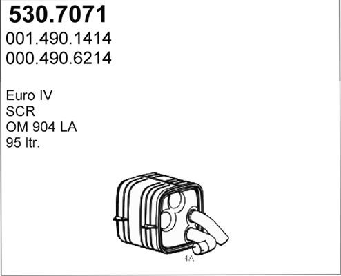 ASSO 530.7071 - Amortizor zgomot mijloc / spate aaoparts.ro