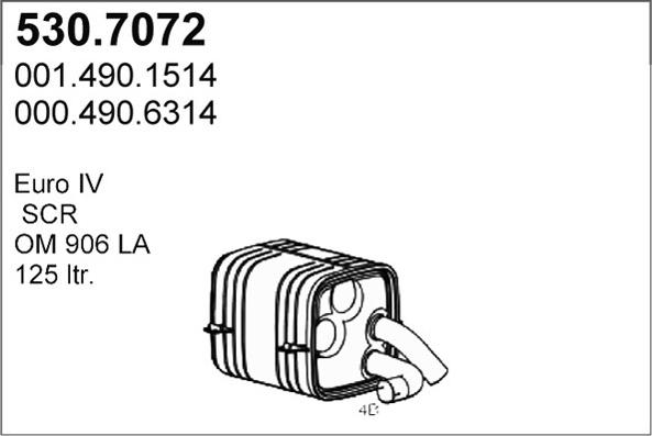 ASSO 530.7072 - Amortizor zgomot mijloc / spate aaoparts.ro