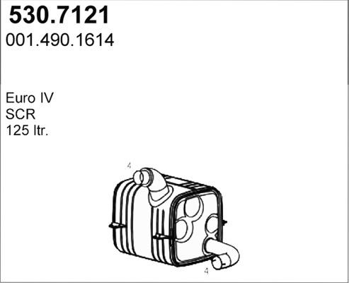 ASSO 530.7121 - Amortizor zgomot mijloc / spate aaoparts.ro