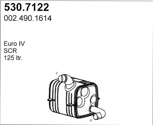 ASSO 530.7122 - Amortizor zgomot mijloc / spate aaoparts.ro