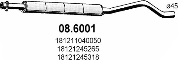 ASSO 08.6001 - Toba esapamet intermediara aaoparts.ro