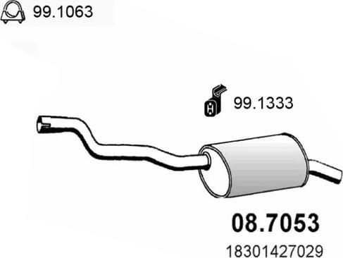 ASSO 08.7053 - Toba esapament finala aaoparts.ro