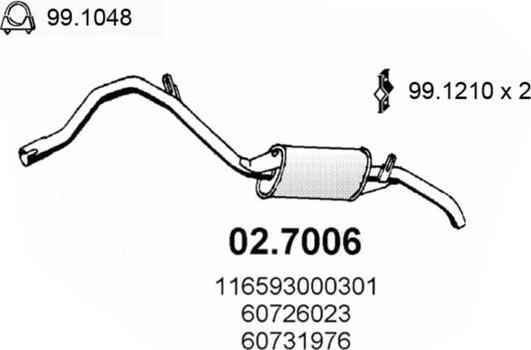 ASSO 02.7006 - Toba esapament finala aaoparts.ro