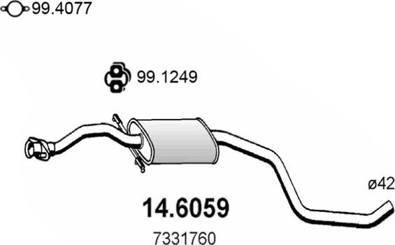 ASSO 14.6059 - Toba esapamet intermediara aaoparts.ro