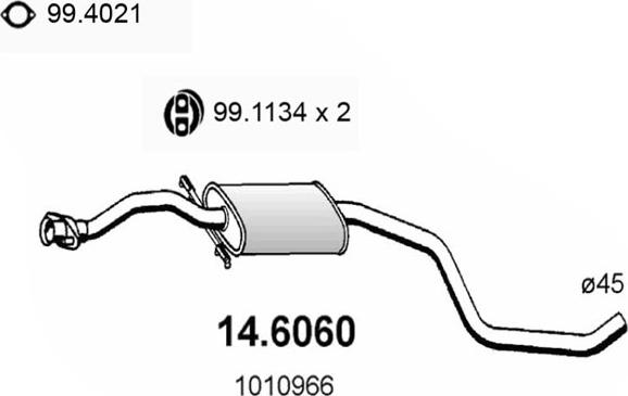 ASSO 14.6060 - Toba esapamet intermediara aaoparts.ro