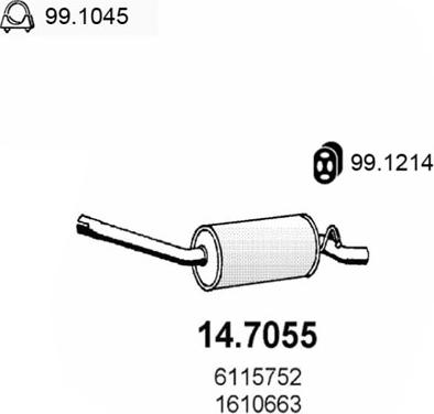 ASSO 14.7055 - Toba esapament finala aaoparts.ro