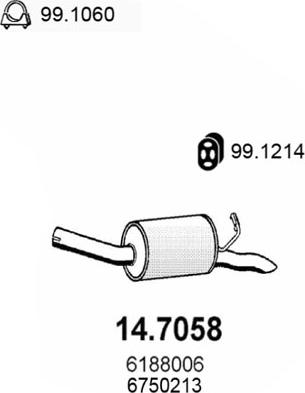 ASSO 14.7058 - Toba esapament finala aaoparts.ro