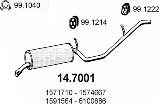 ASSO 14.7001 - Toba esapament finala aaoparts.ro