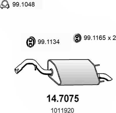 ASSO 14.7075 - Toba esapament finala aaoparts.ro
