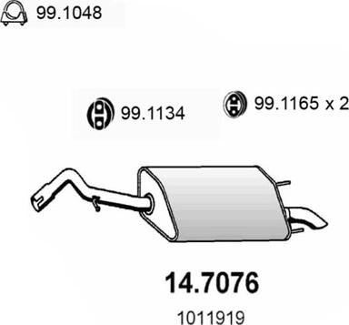ASSO 14.7076 - Toba esapament finala aaoparts.ro