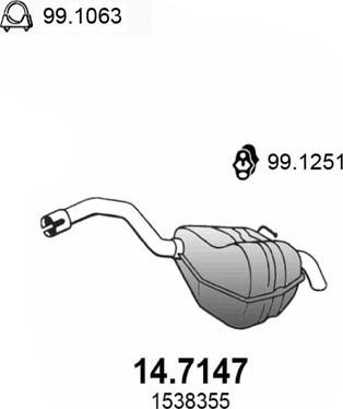 ASSO 14.7147 - Toba esapament finala aaoparts.ro