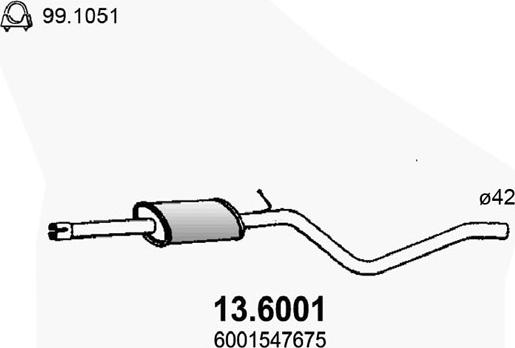 ASSO 13.6001 - Toba esapamet intermediara aaoparts.ro