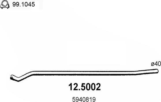 ASSO 12.5002 - Racord evacuare aaoparts.ro