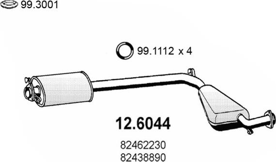 ASSO 12.6044 - Toba esapamet intermediara aaoparts.ro