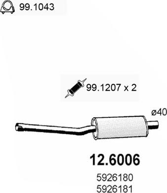 ASSO 12.6006 - Toba esapamet intermediara aaoparts.ro