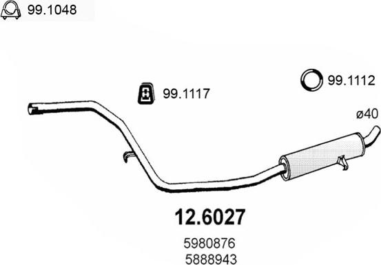 ASSO 12.6027 - Toba esapamet intermediara aaoparts.ro
