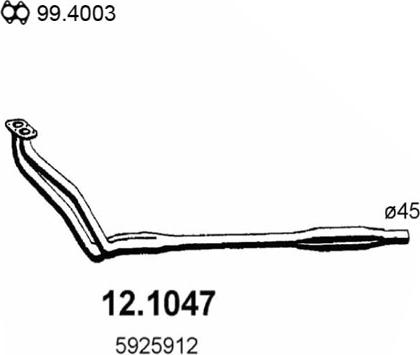 ASSO 12.1047 - Racord evacuare aaoparts.ro